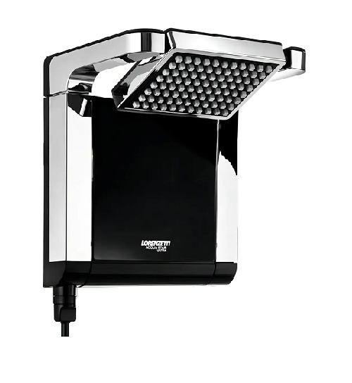 Ducha Acqua Star Ultra Black/Cromado 220V/7800W Lorenzetti